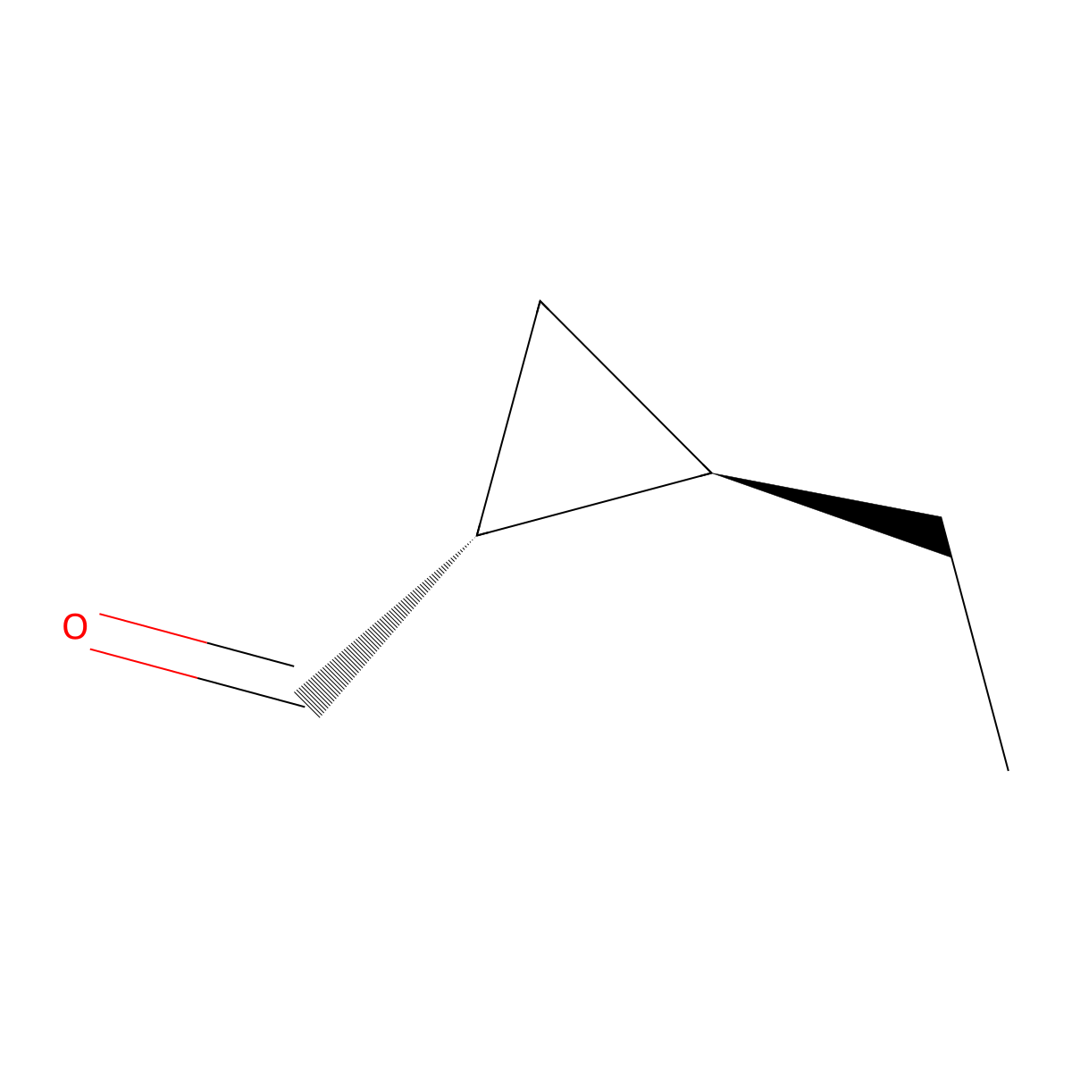 rac-(1R,2R)-2-ethylcyclopropane-1-carbaldehyde molecular structure, CAS 2751994-36-0