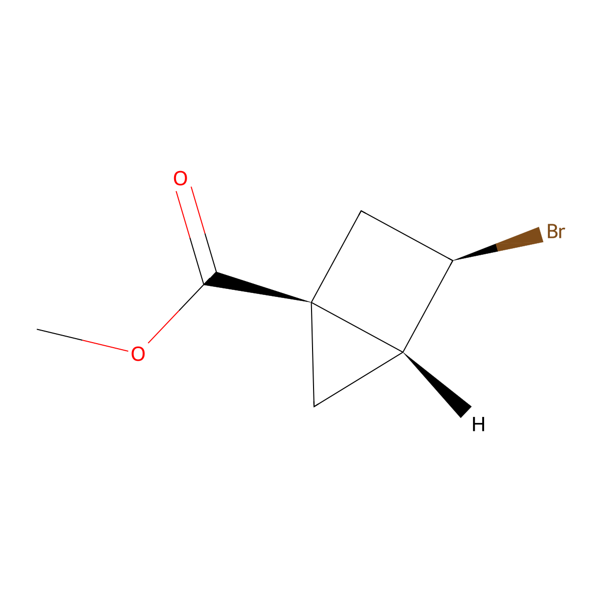Methyl (1S,3R,4R)-3-bromobicyclo[2.1.0]pentane-1-carboxylate molecular structure, CAS 2751997-79-0