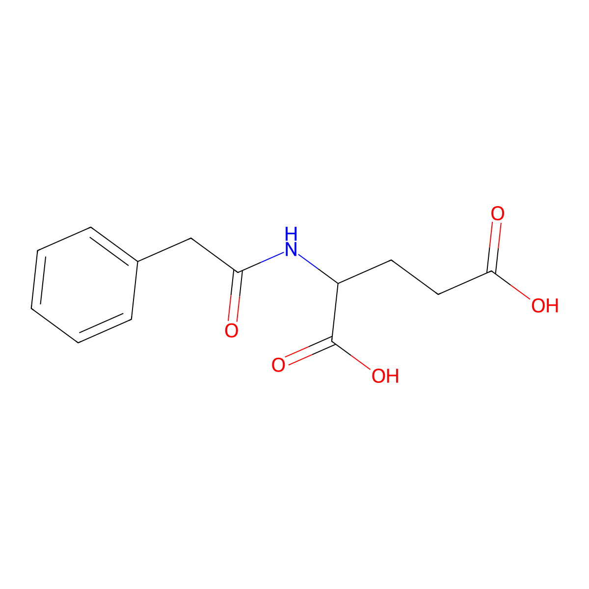 2-(2-Phenylacetamido)pentanedioic acid molecular structure, CAS 2752-35-4