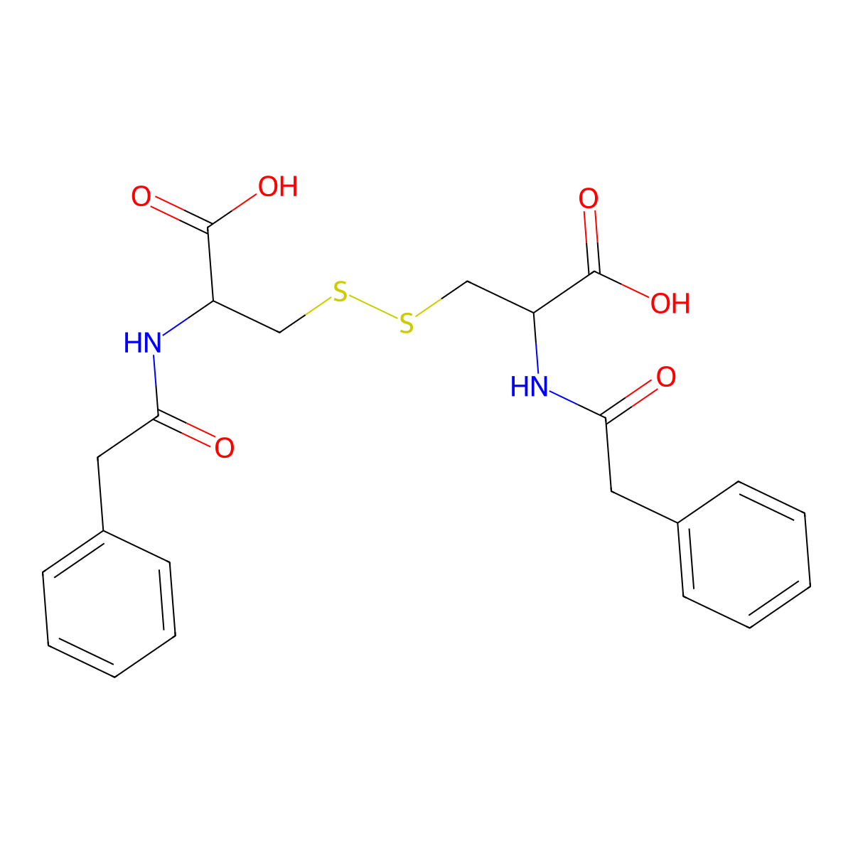 n,n'-Bis(phenylacetyl)cystine molecular structure, CAS 2752-39-8