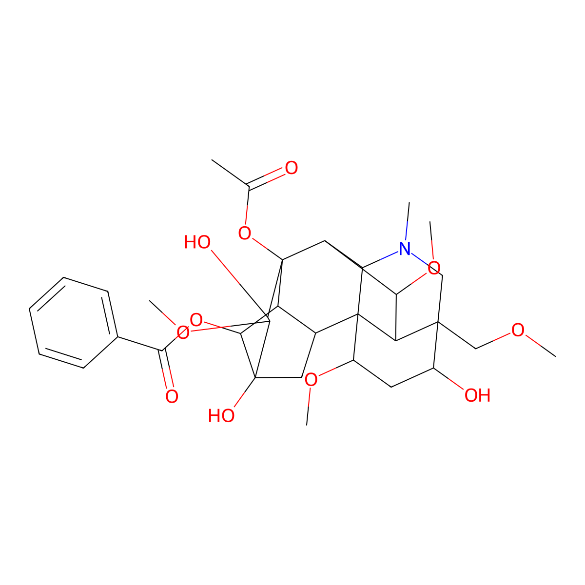 Mesaconitine molecular structure, CAS 2752-64-9