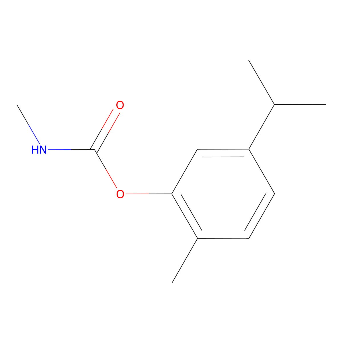 Carbamic acid, methyl-, carvacryl ester molecular structure, CAS 2752-71-8