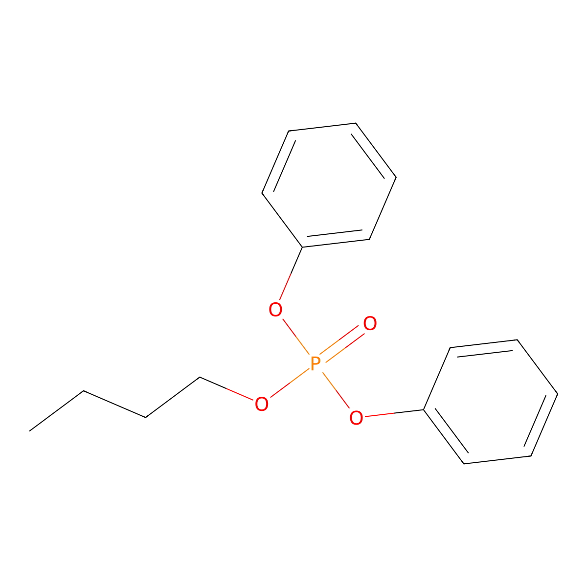 Butyl diphenyl phosphate molecular structure, CAS 2752-95-6