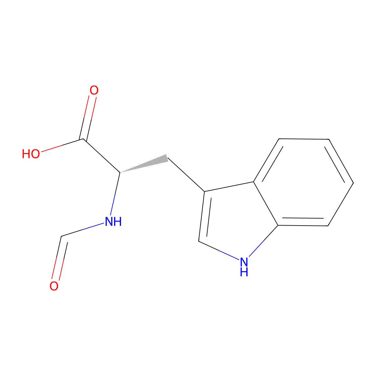 N-Formyltryptophan molecular structure, CAS 27520-72-5