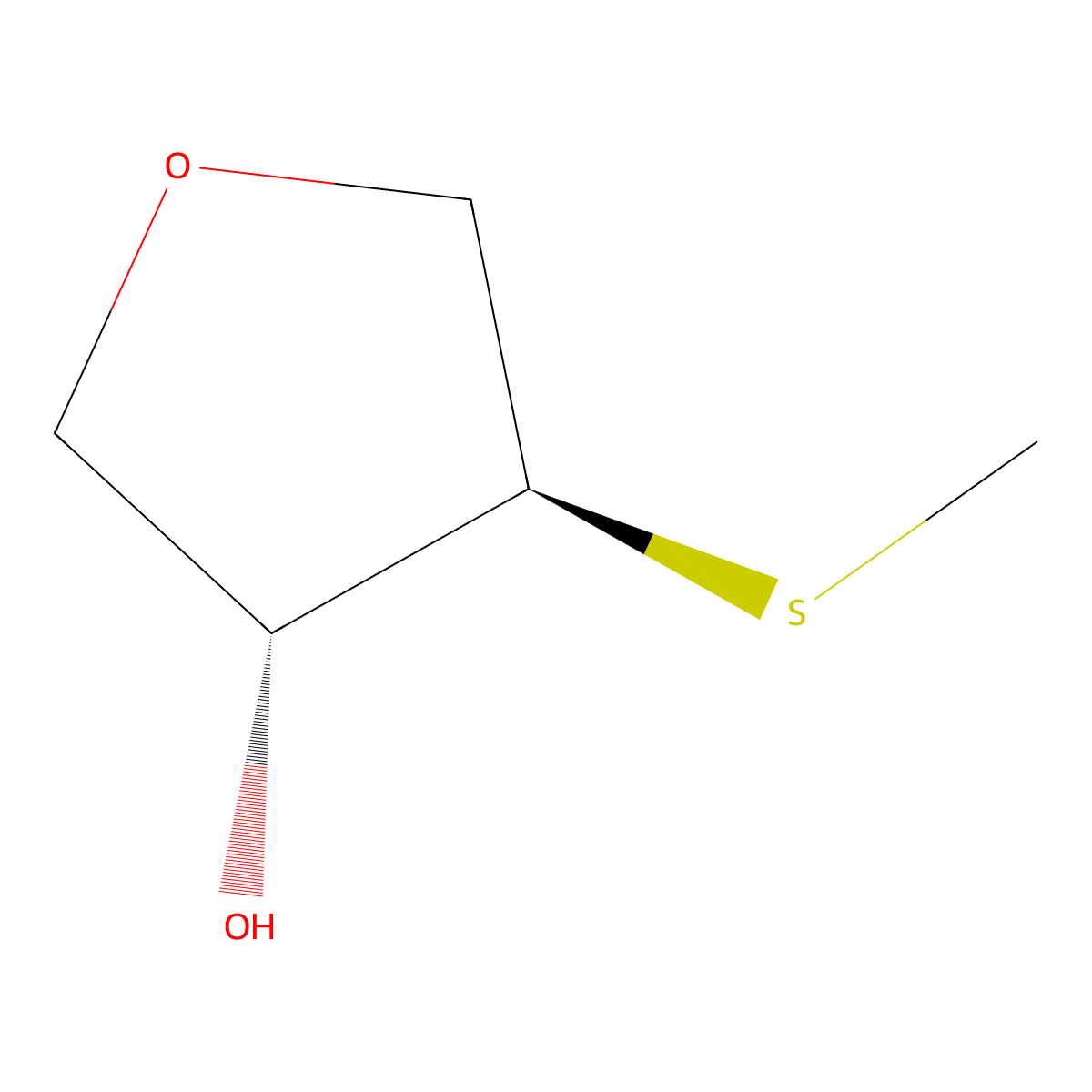 rac-(3R,4R)-4-(methylsulfanyl)oxolan-3-ol molecular structure, CAS 2752007-33-1
