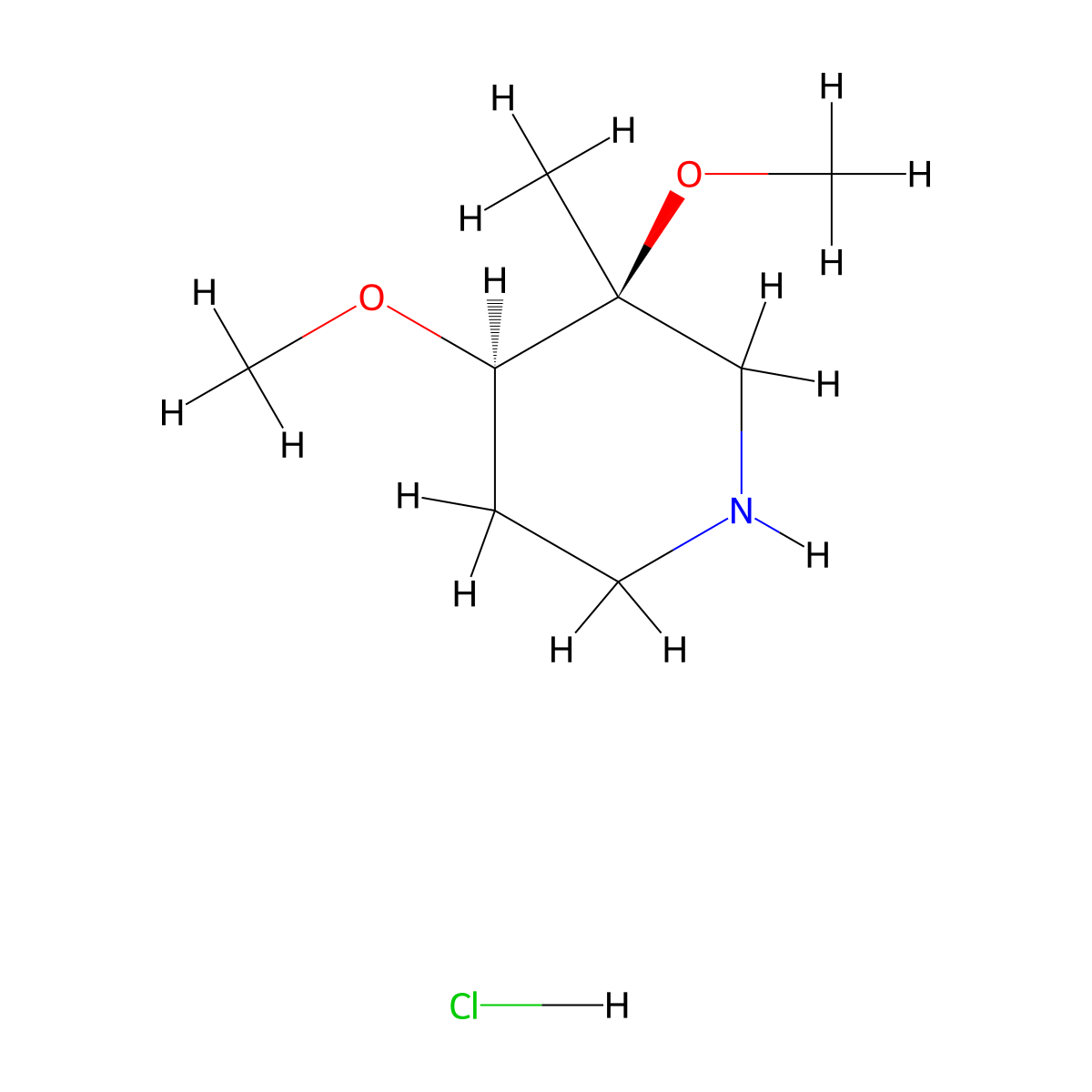 (3S,4R)-3,4-Dimethoxy-3-methylpiperidine;hydrochloride molecular structure, CAS 2752007-88-6