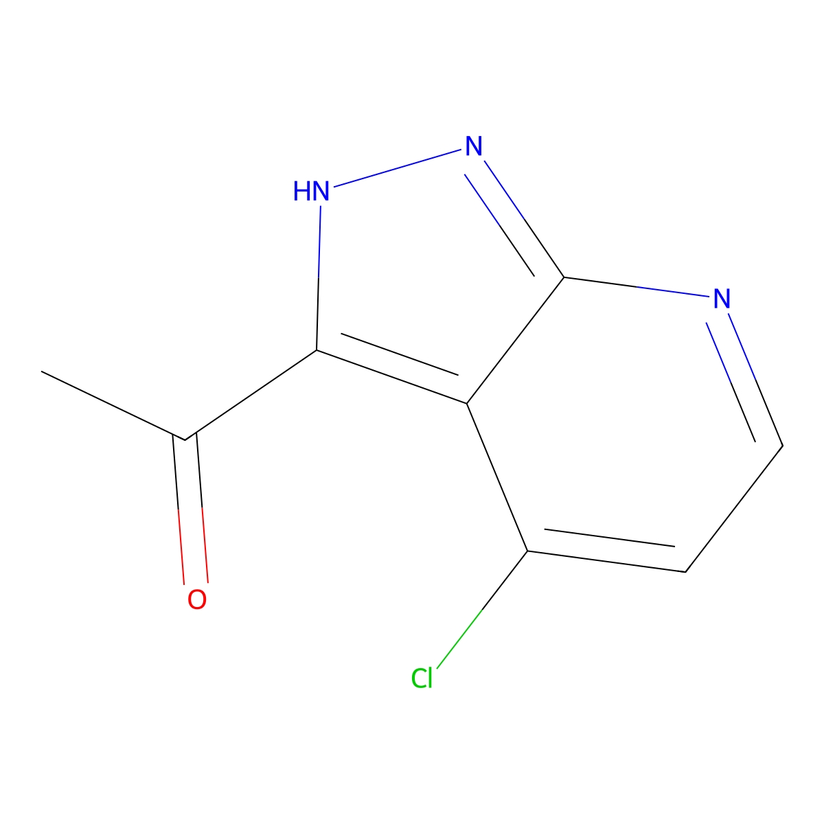 1-(4-Chloro-1H-pyrazolo[3,4-b]pyridin-3-yl)ethan-1-one molecular structure, CAS 2752020-26-9
