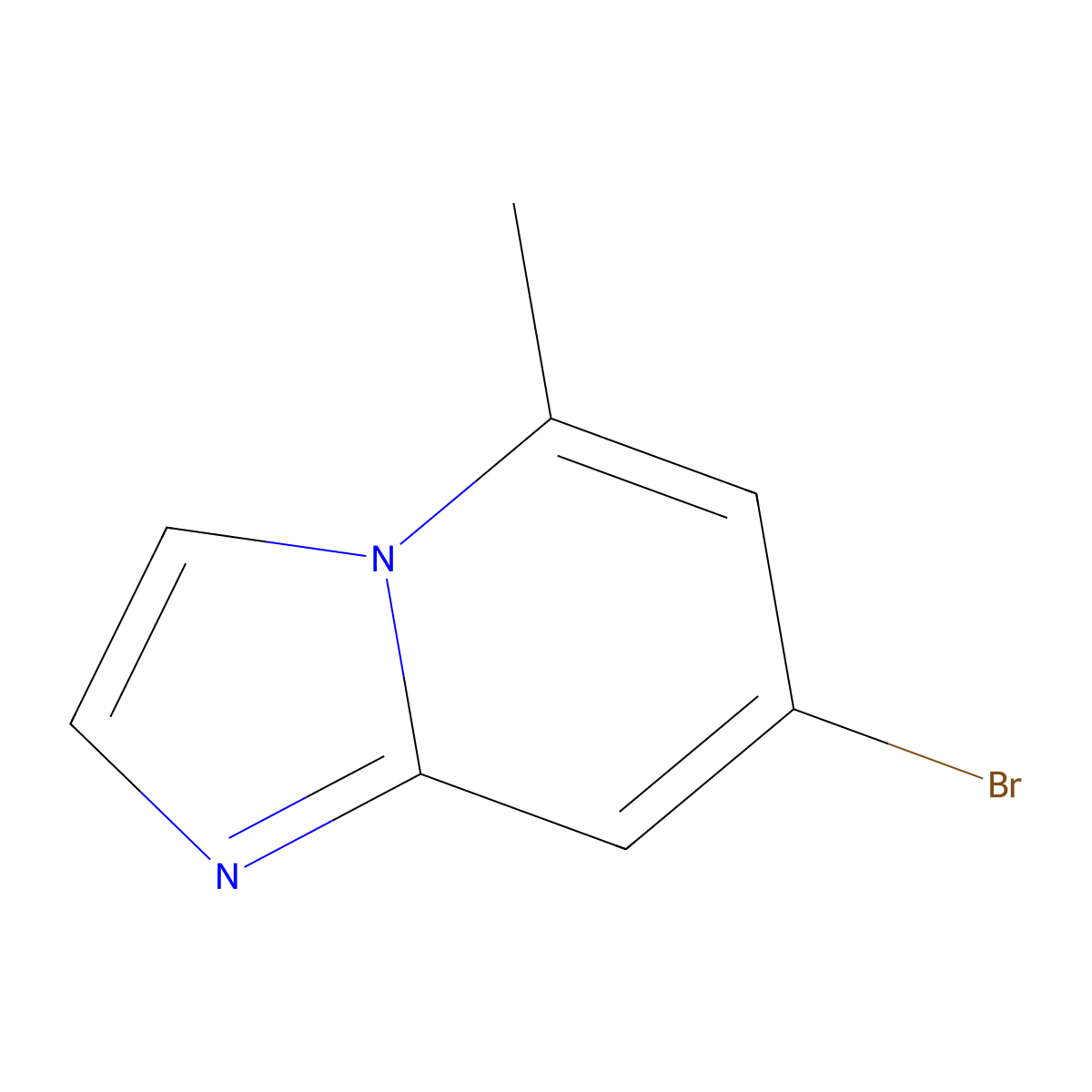 7-Bromo-5-methylimidazo[1,2-a]pyridine molecular structure, CAS 2752021-01-3