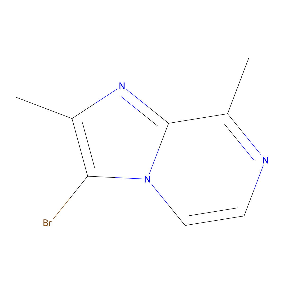 3-Bromo-2,8-dimethylimidazo[1,2-a]pyrazine molecular structure, CAS 2752033-89-7