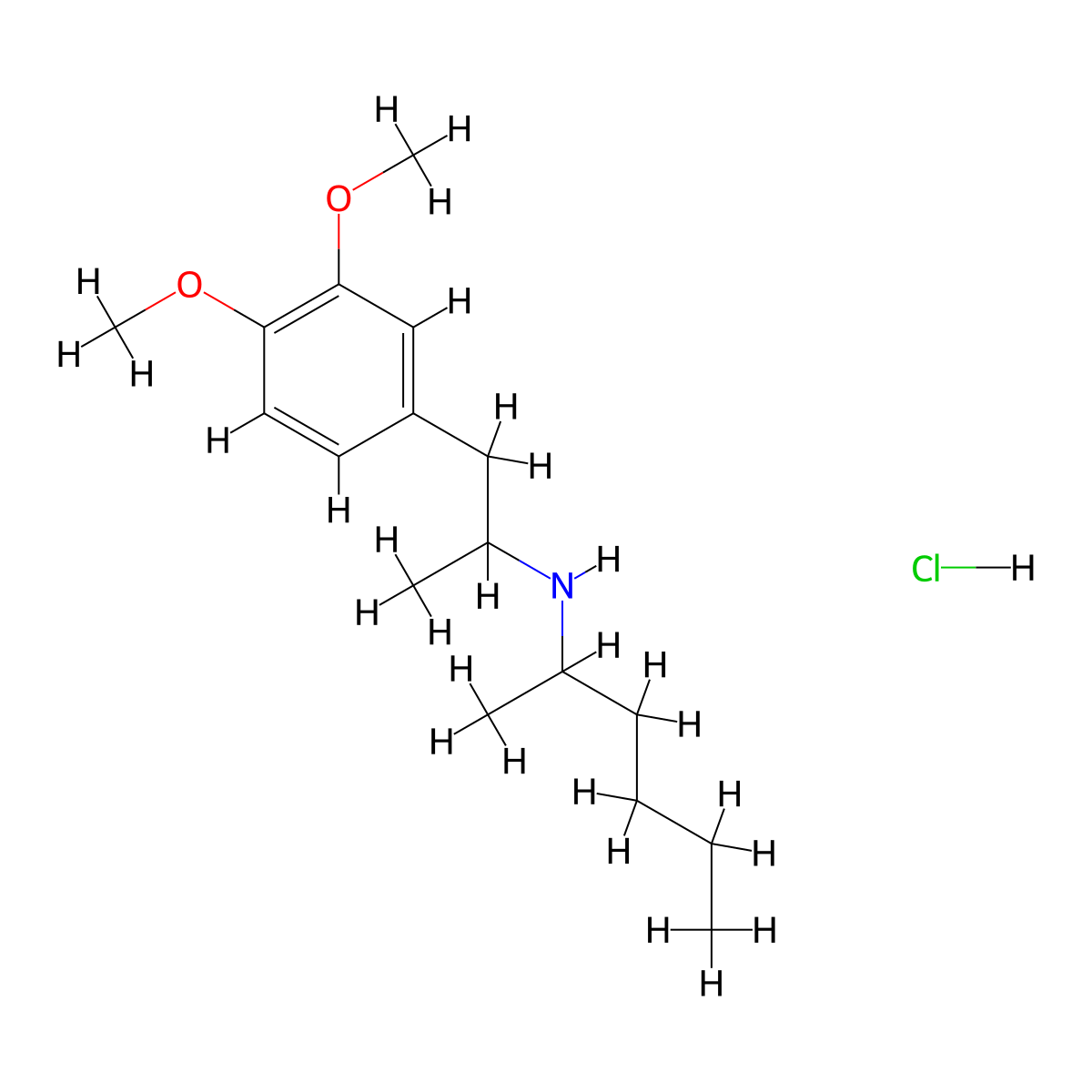 N-(1-methylpentyl)-3,4-DMA (hydrochloride) molecular structure, CAS 2752059-47-3