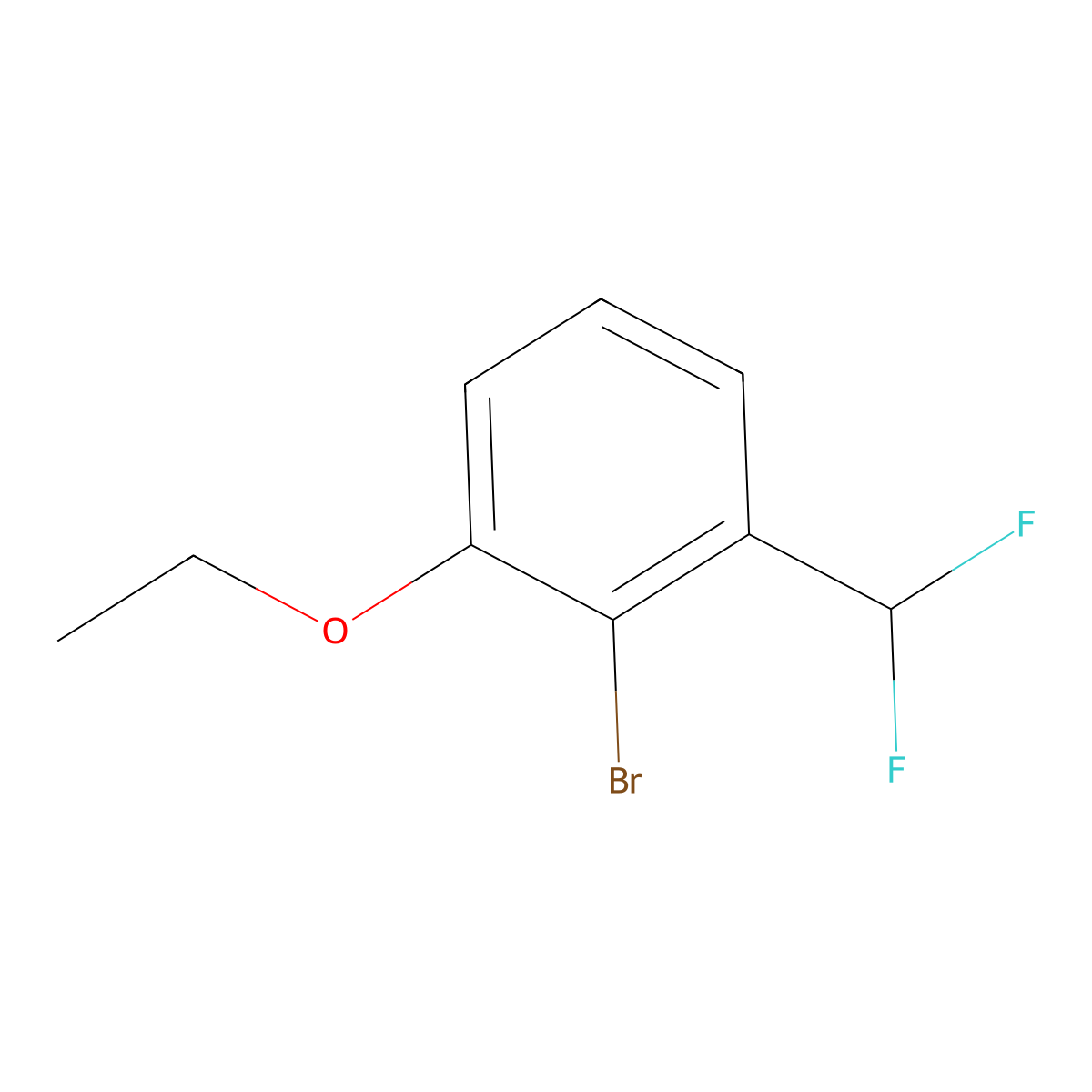 2-Bromo-1-(difluoromethyl)-3-ethoxybenzene molecular structure, CAS 2752060-54-9