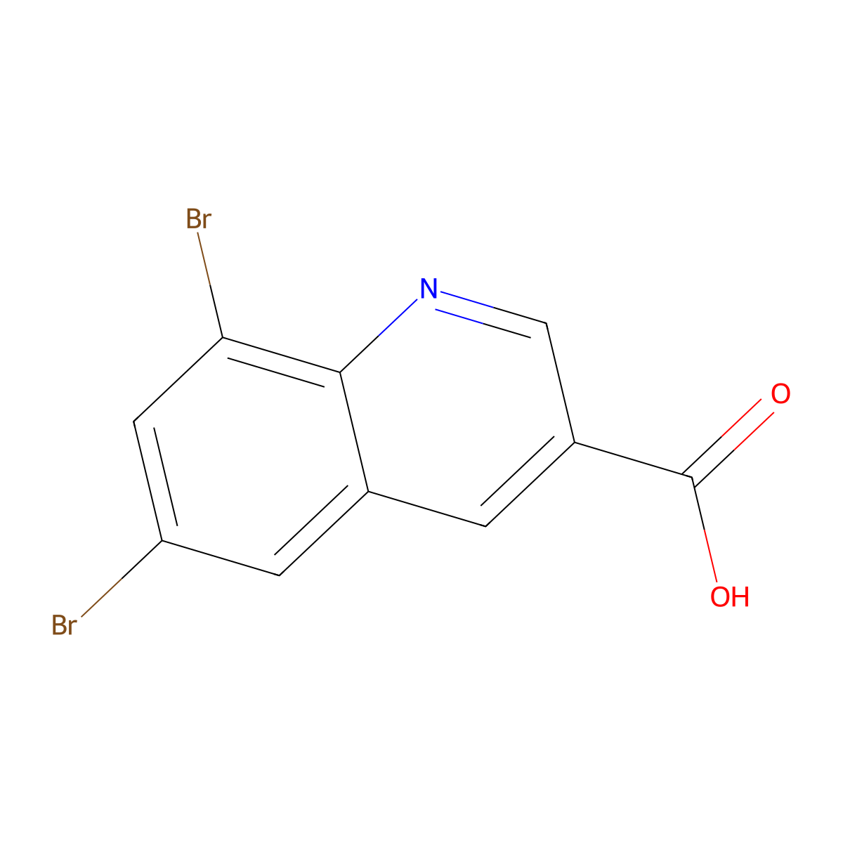 6,8-Dibromoquinoline-3-carboxylic Acid molecular structure, CAS 2752085-09-7