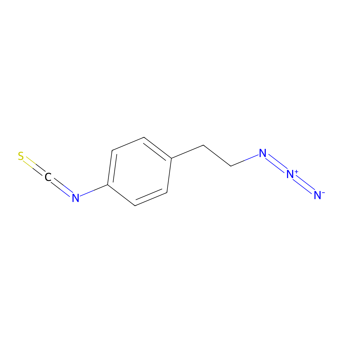 1-(2-Azidoethyl)-4-isothiocyanatobenzene molecular structure, CAS 2752098-48-7