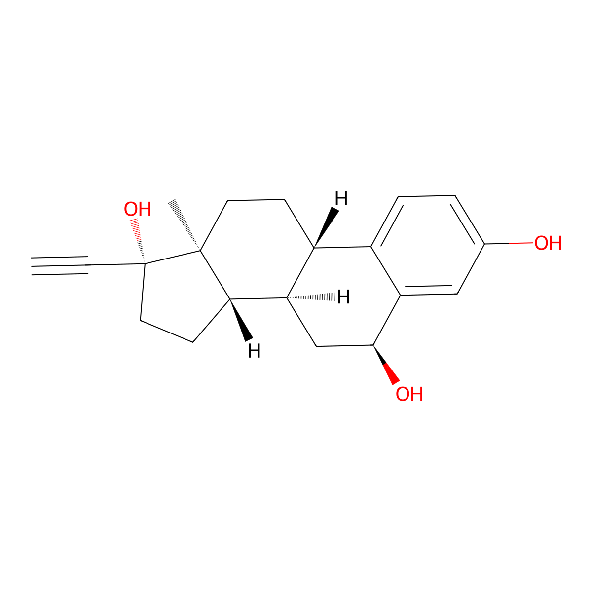 6alpha-Hydroxy-ethinylestradiol molecular structure, CAS 27521-34-2