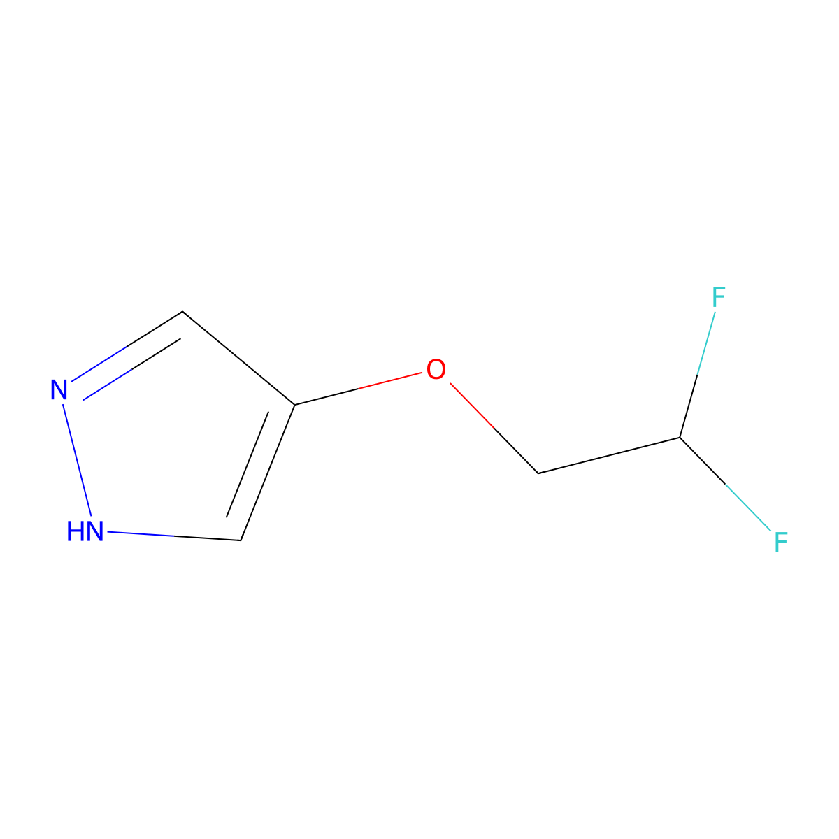 4-(2,2-Difluoroethoxy)-1H-pyrazole molecular structure, CAS 2752129-81-8