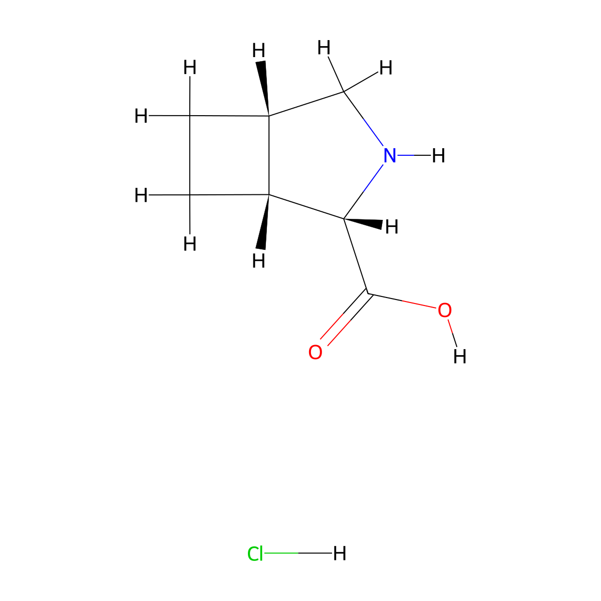 rac-(1R,2S,5S)-3-azabicyclo(3.2.0)heptane-2-carboxylic acid hydrochloride molecular structure, CAS 2752184-00-0