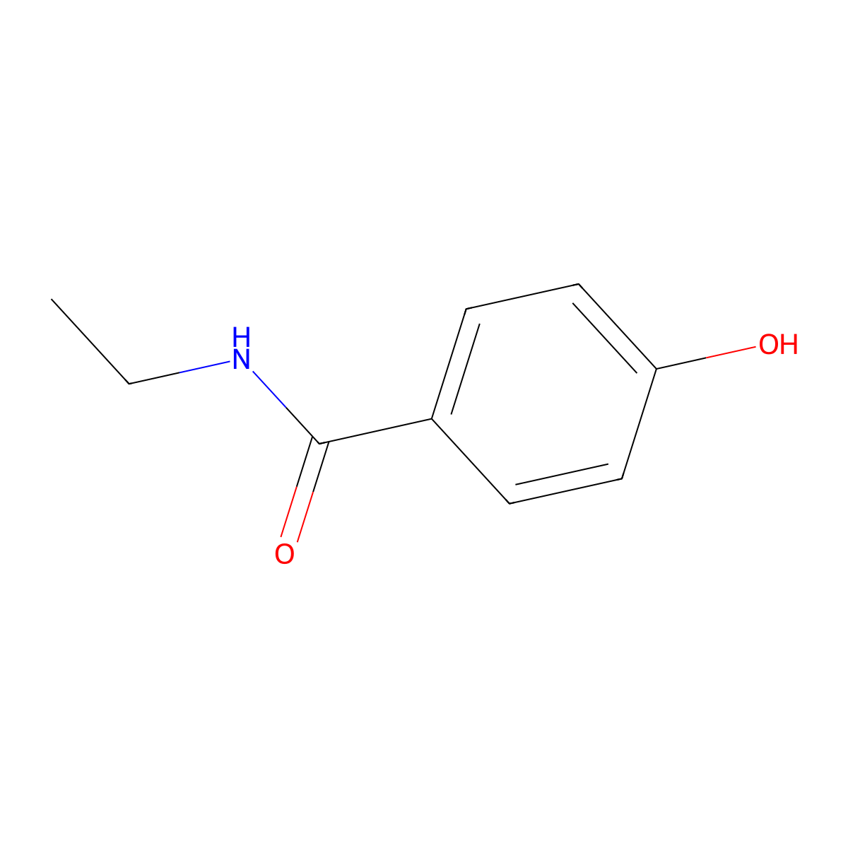 N-ethyl-4-hydroxybenzamide molecular structure, CAS 27522-79-8