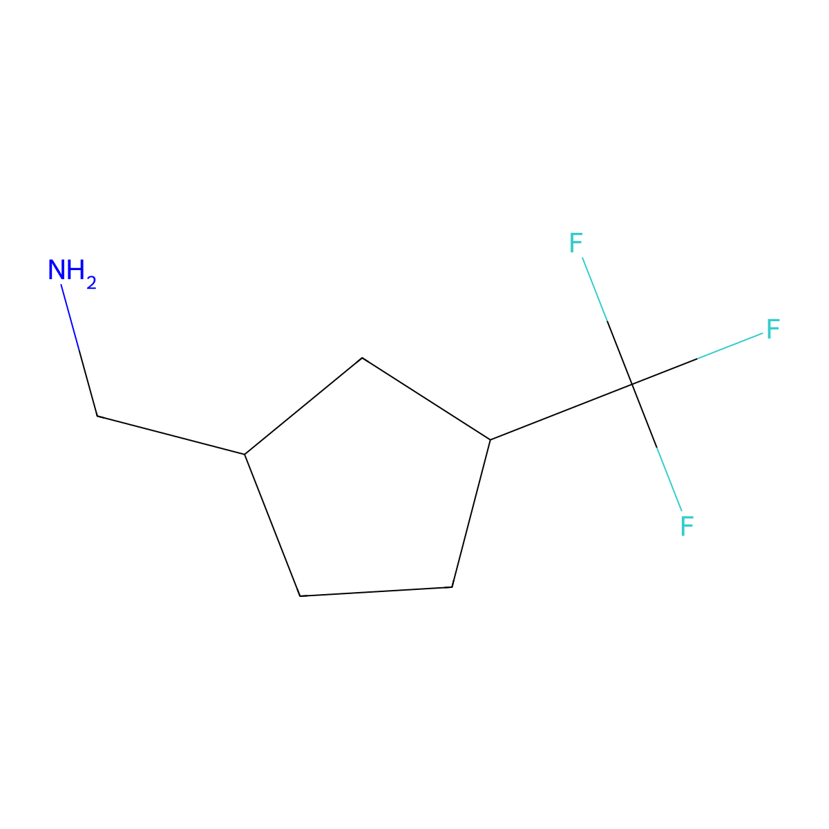 [(1R,3R)-3-(Trifluoromethyl)cyclopentyl]methanamine molecular structure, CAS 2752200-52-3