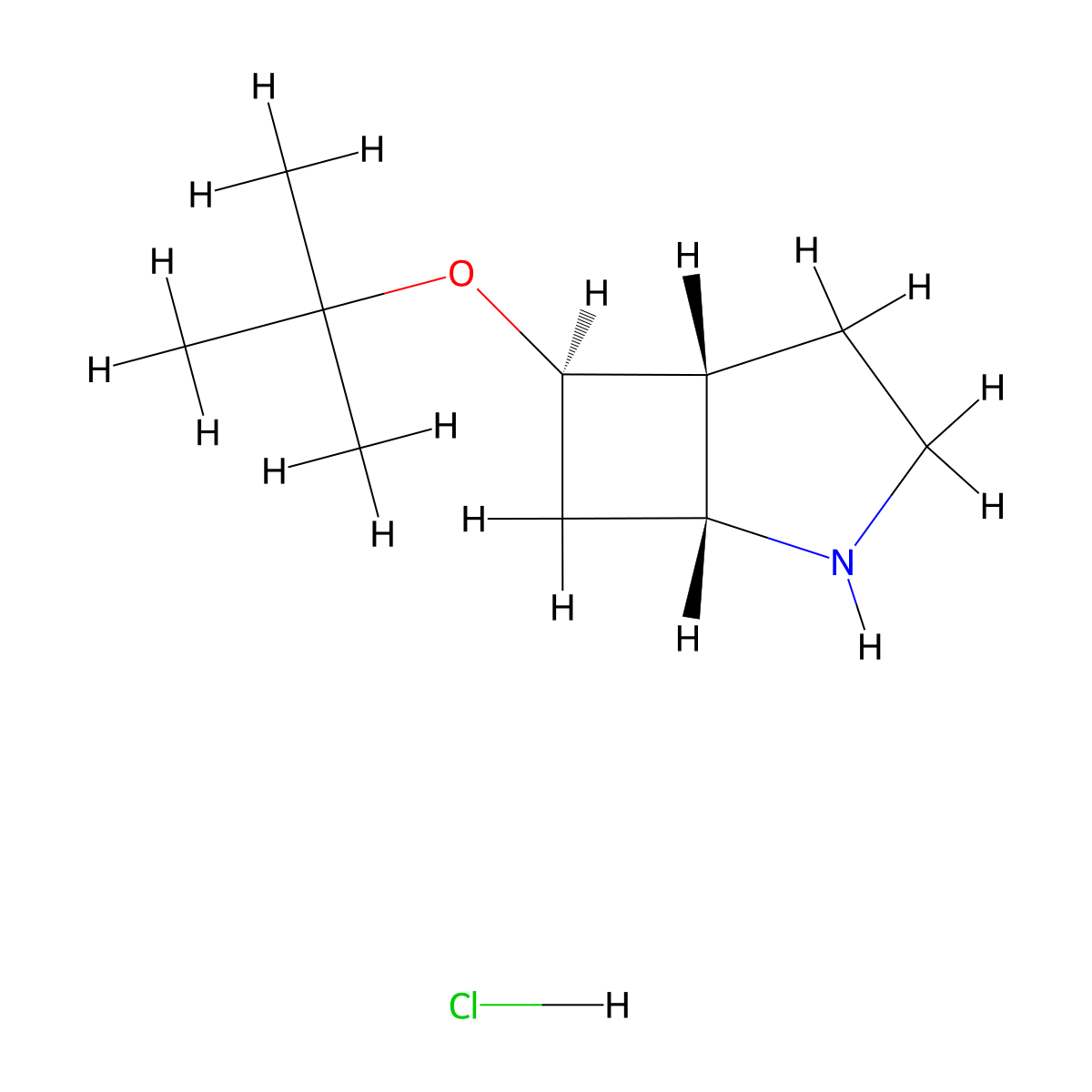 rac-(1R,5R,6R)-6-(tert-butoxy)-2-azabicyclo[3.2.0]heptanehydrochloride molecular structure, CAS 2752204-77-4