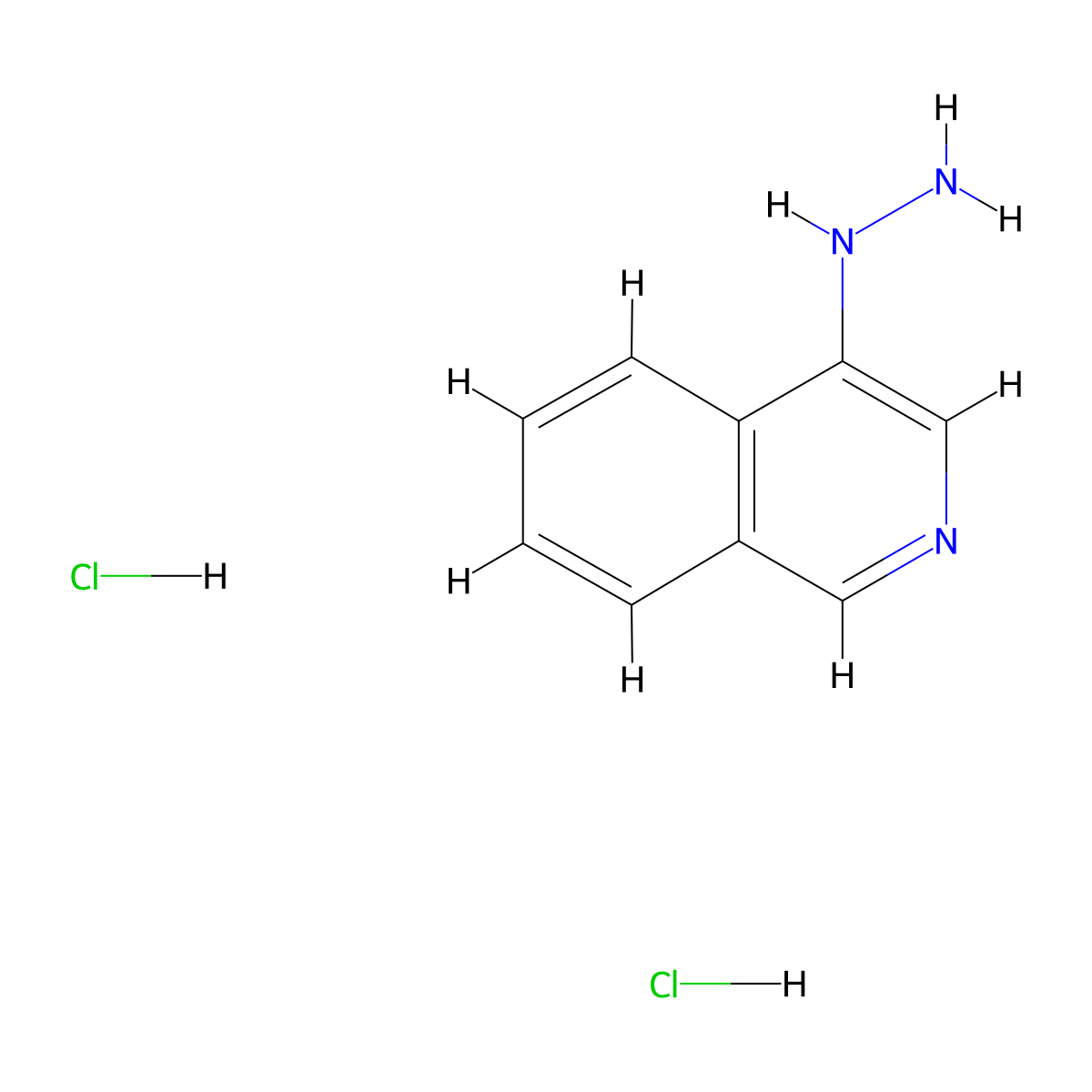 4-Hydrazinylisoquinoline dihydrochloride molecular structure, CAS 2752283-67-1