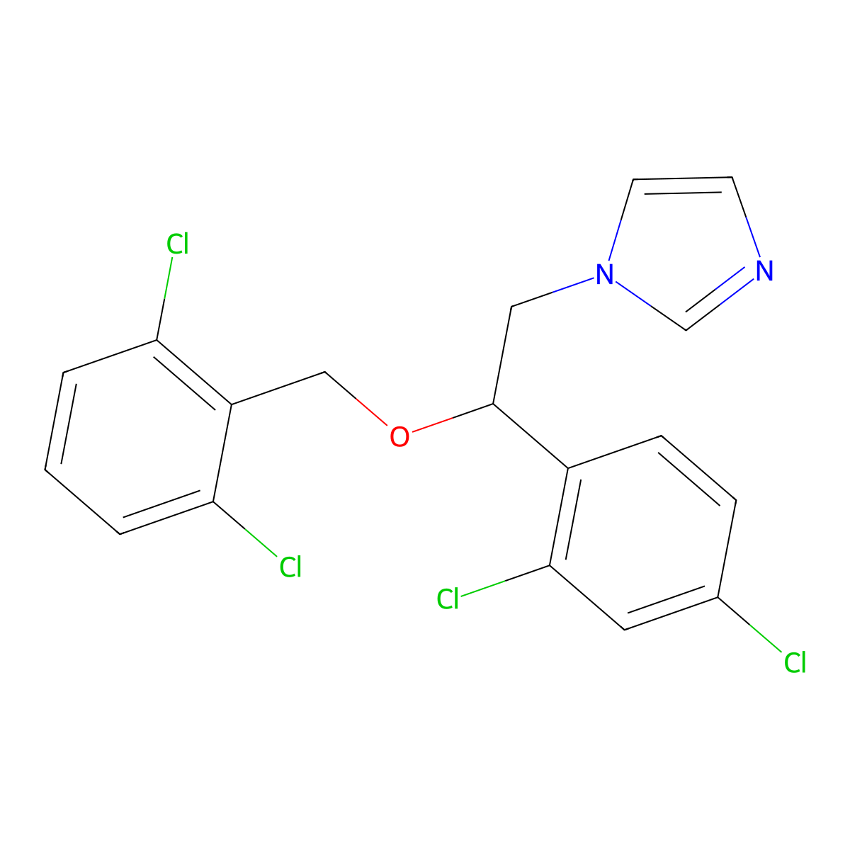 Isoconazole molecular structure, CAS 27523-40-6