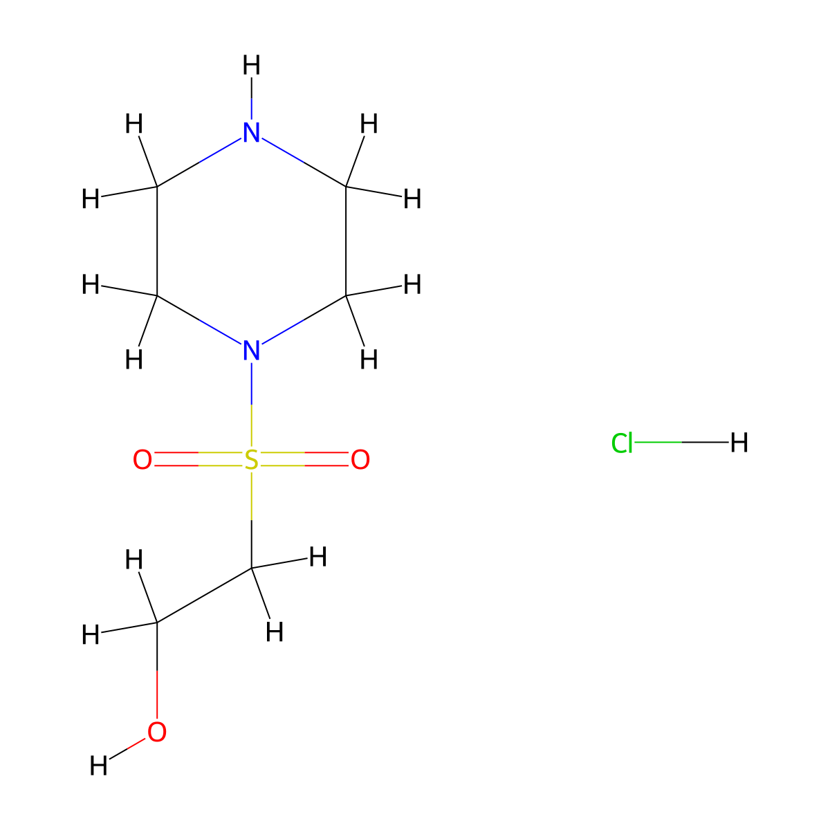 2-(1-Piperazinylsulfonyl)ethanol Hydrochloride molecular structure, CAS 2752440-67-6