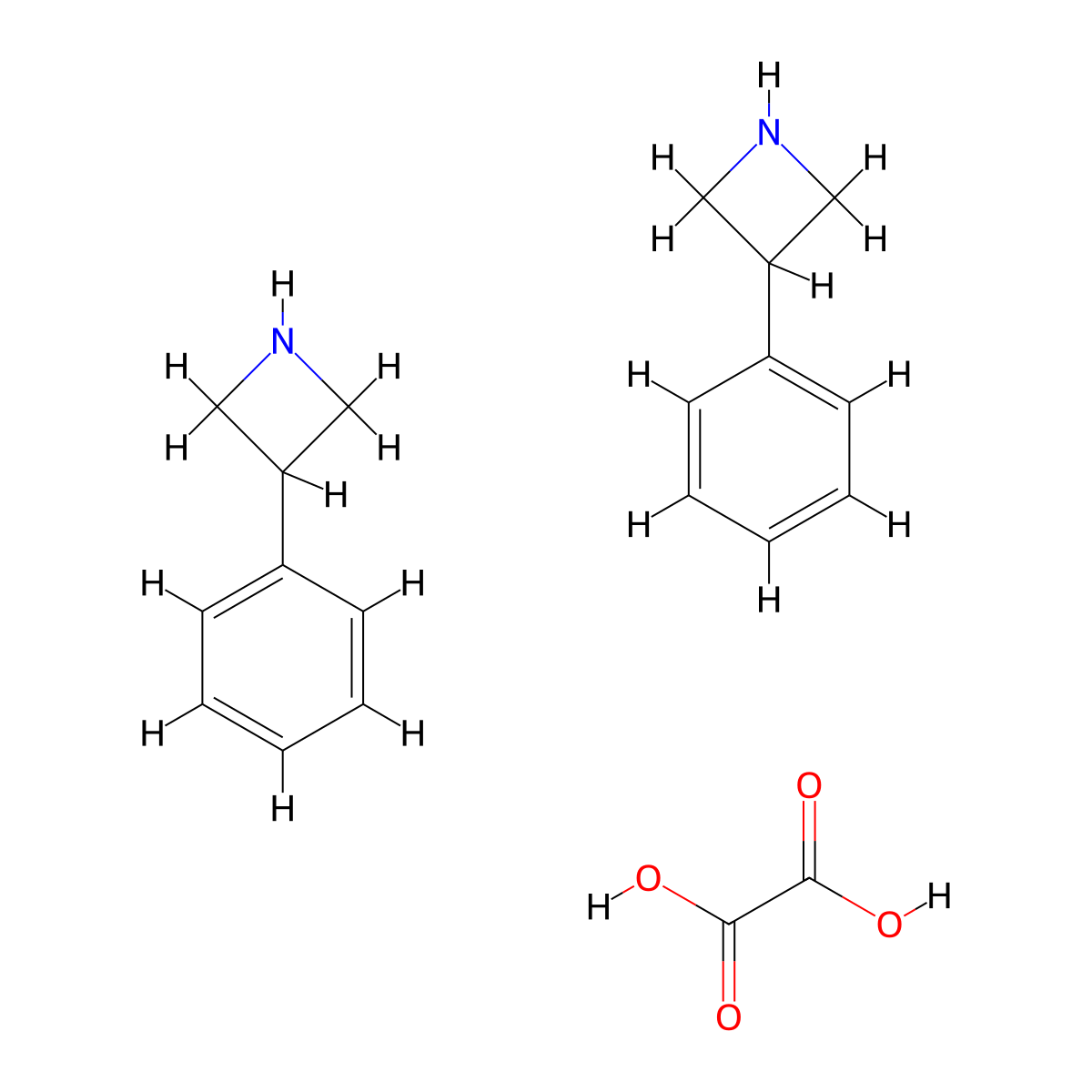 3-Phenylazetidine hemioxalate molecular structure, CAS 2752460-78-7