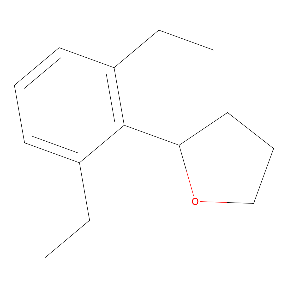 2-(2,6-Diethylphenyl)tetrahydrofuran molecular structure, CAS 2752743-39-6