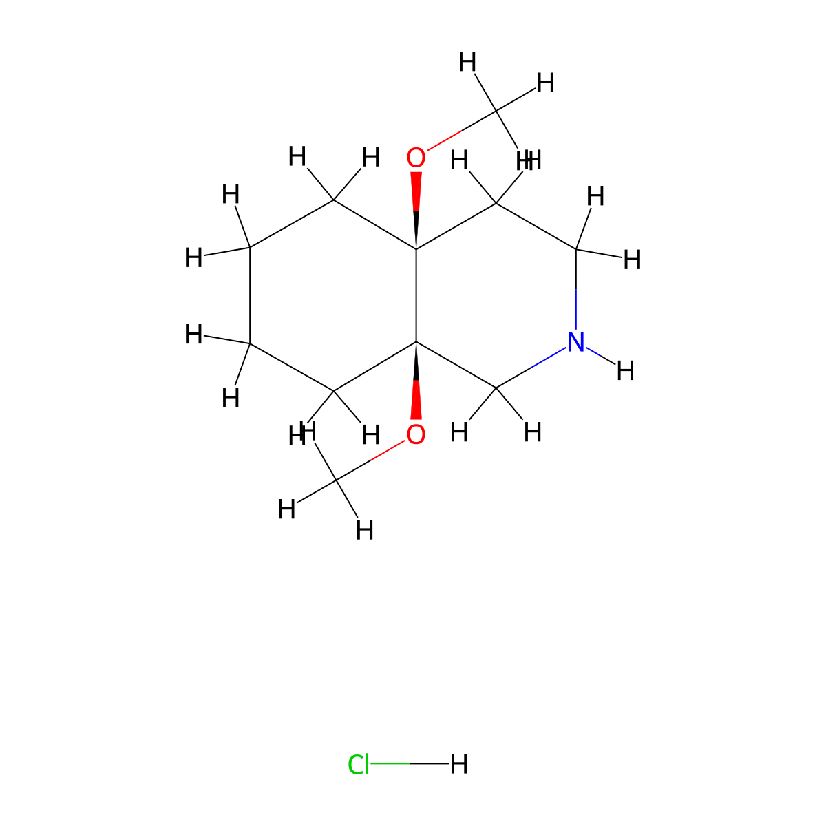 rac-(4aR,8aS)-4a,8a-dimethoxy-decahydroisoquinoline hydrochloride molecular structure, CAS 2752764-65-9