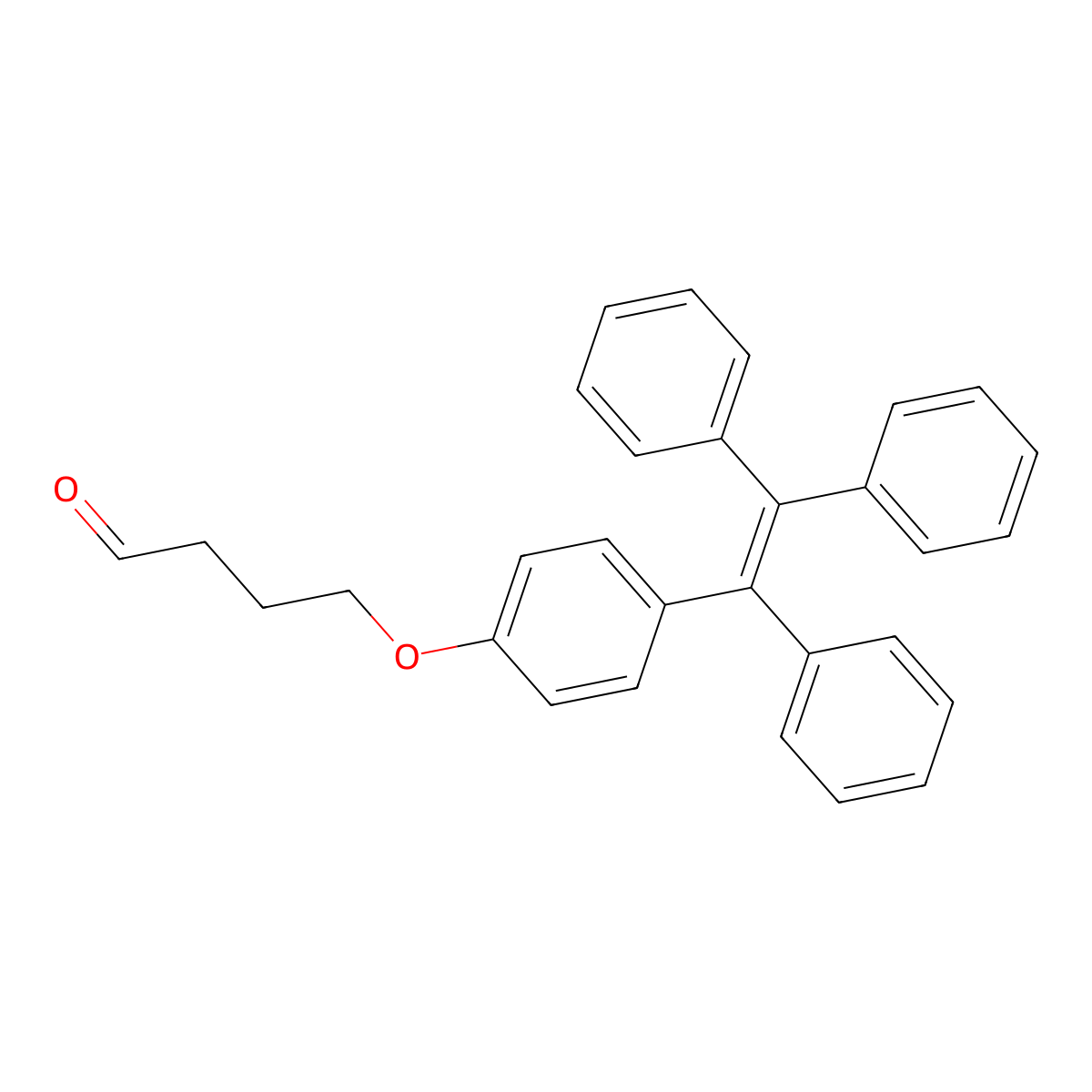 4-[4-(1,2,2-Triphenylvinyl)phenoxy]butanal molecular structure, CAS 2752769-61-0