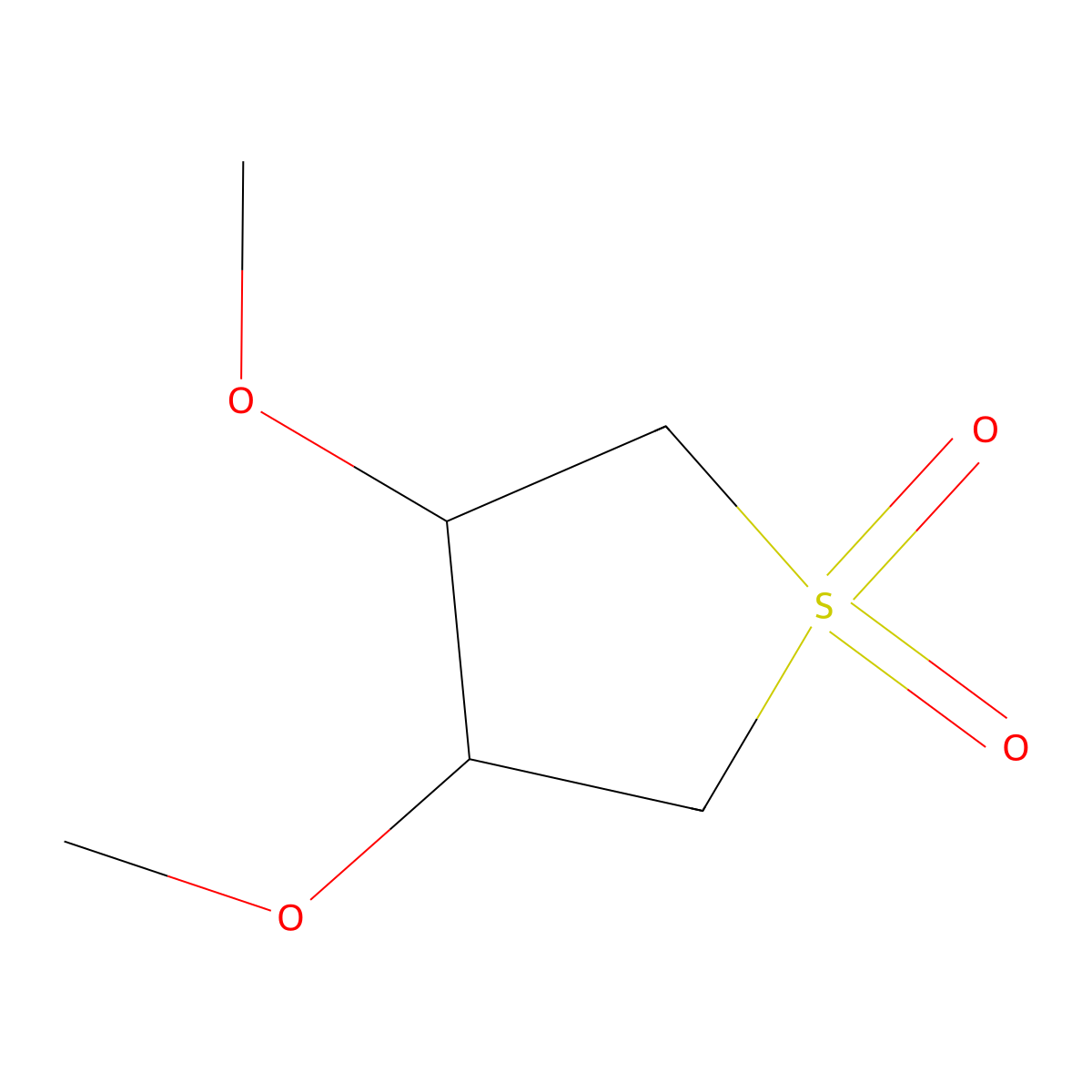 3,4-Dimethoxy-tetrahydro-thiophene 1,1-dioxide molecular structure, CAS 27529-59-5