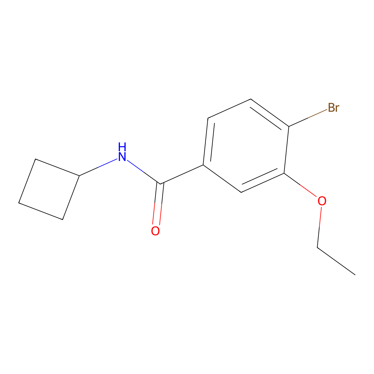 4-Bromo-N-cyclobutyl-3-ethoxybenzamide molecular structure, CAS 2752941-73-2
