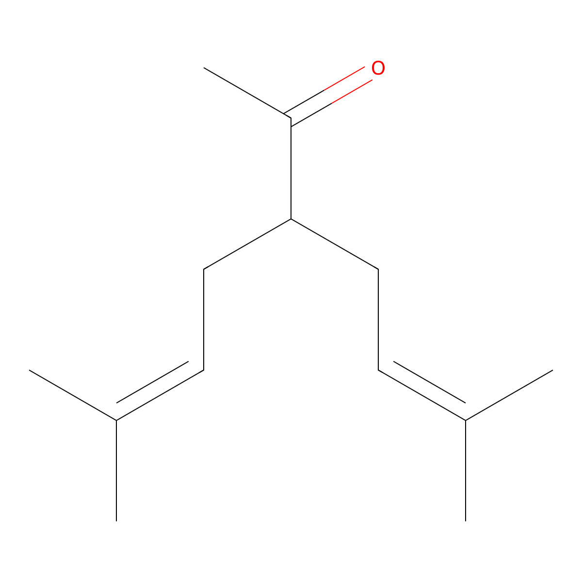 5-Hepten-2-one, 6-methyl-3-(3-methyl-2-buten-1-yl)- molecular structure, CAS 2753-03-9