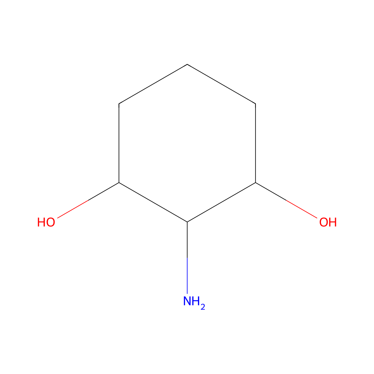 2-Aminocyclohexane-1,3-diol molecular structure, CAS 2753-42-6