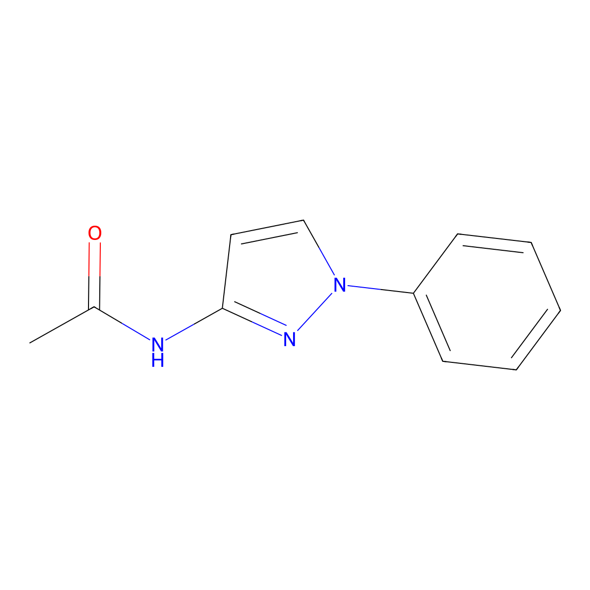 N-(1-Phenyl-1H-pyrazol-3-yl)acetamide molecular structure, CAS 2753-56-2