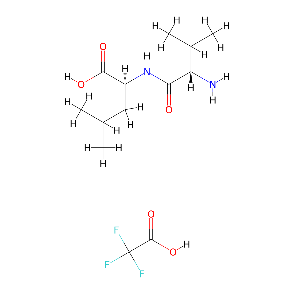 Valylleucine (TFA) molecular structure, CAS 27530-02-5