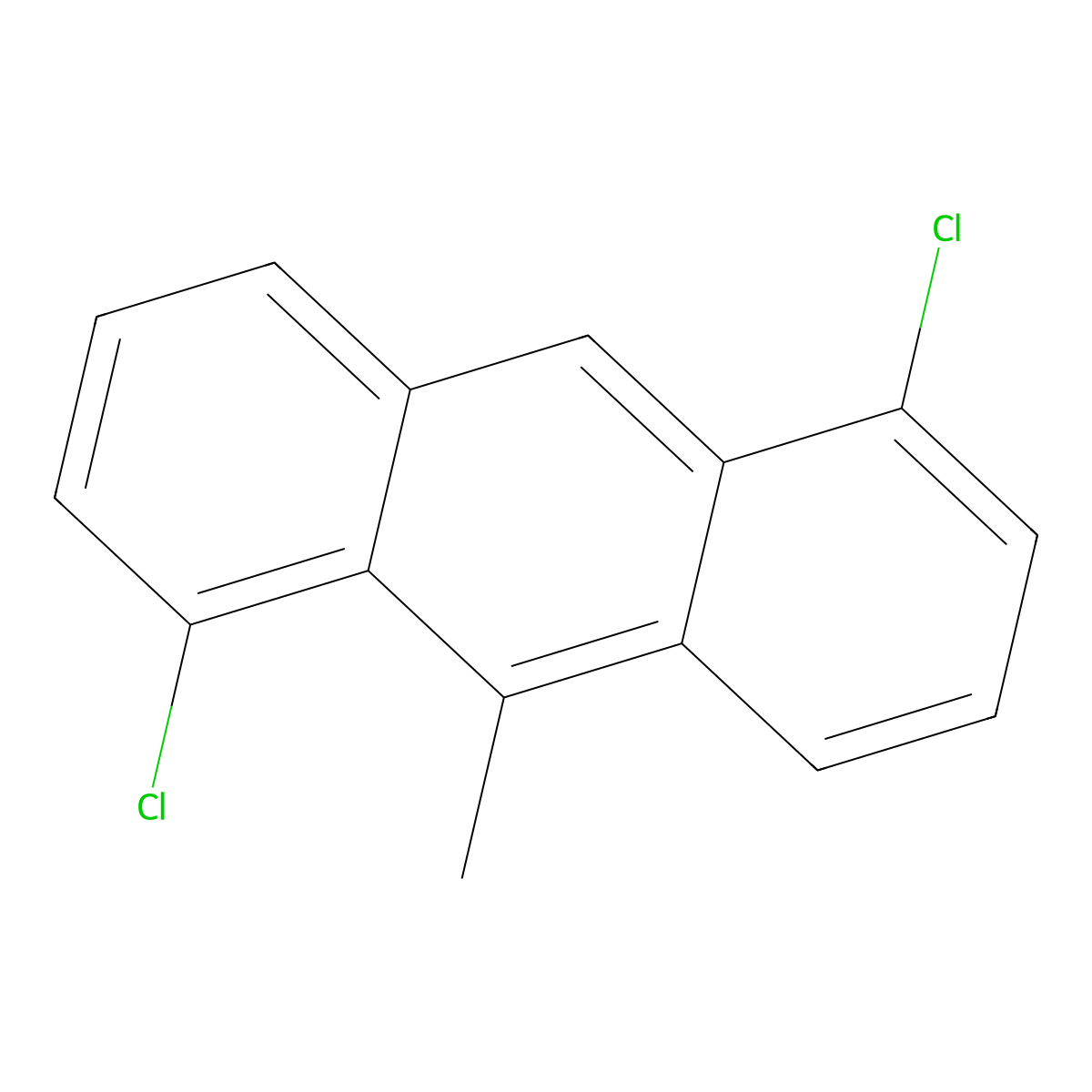 1,5-Dichloro-9-methyl-anthracene molecular structure, CAS 27532-80-5