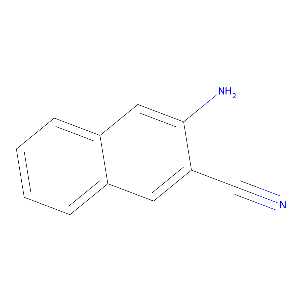 3-Amino-2-naphthonitrile molecular structure, CAS 27533-39-7