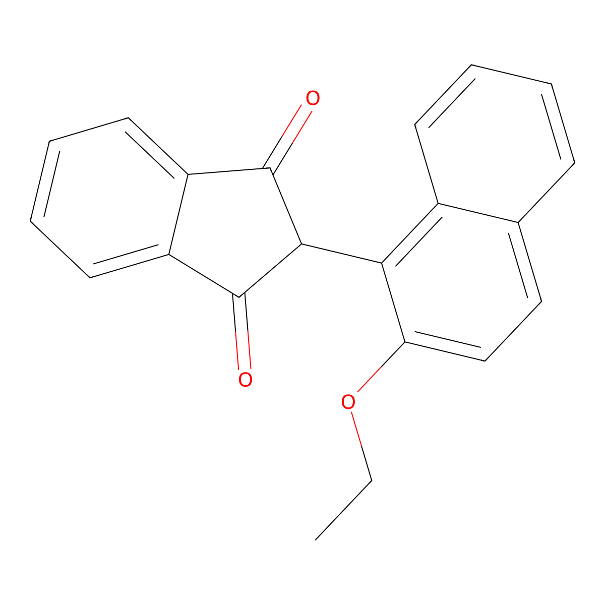 2-(2-Ethoxy-naphthalen-1-YL)-indan-1,3-dione molecular structure, CAS 27533-85-3