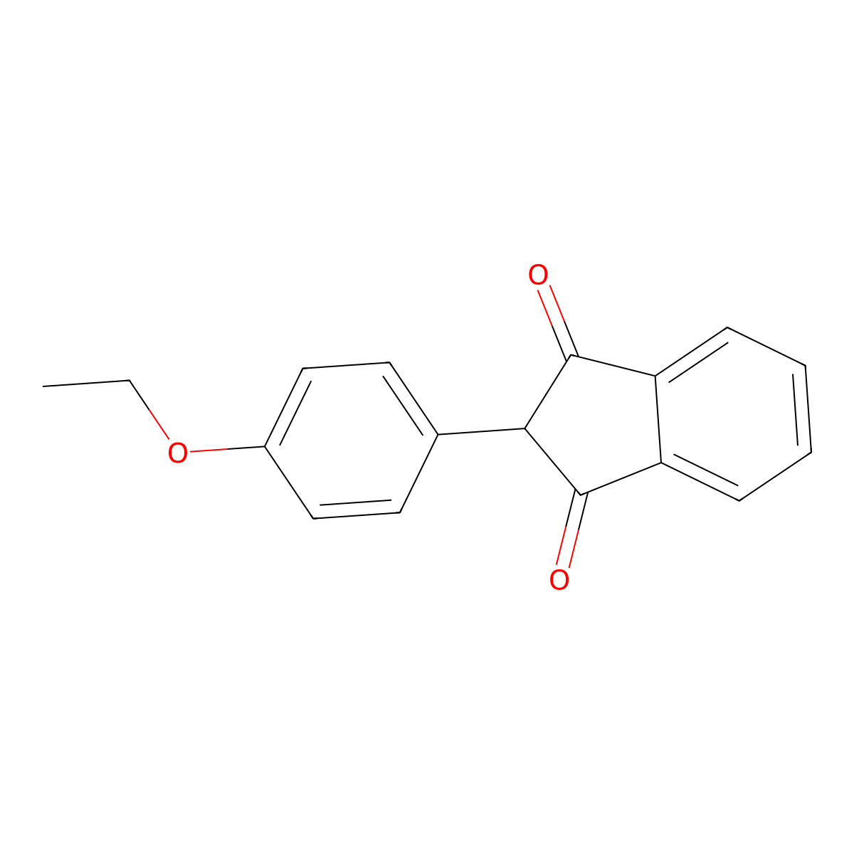 2-(4-Ethoxy-phenyl)-indan-1,3-dione molecular structure, CAS 27533-97-7