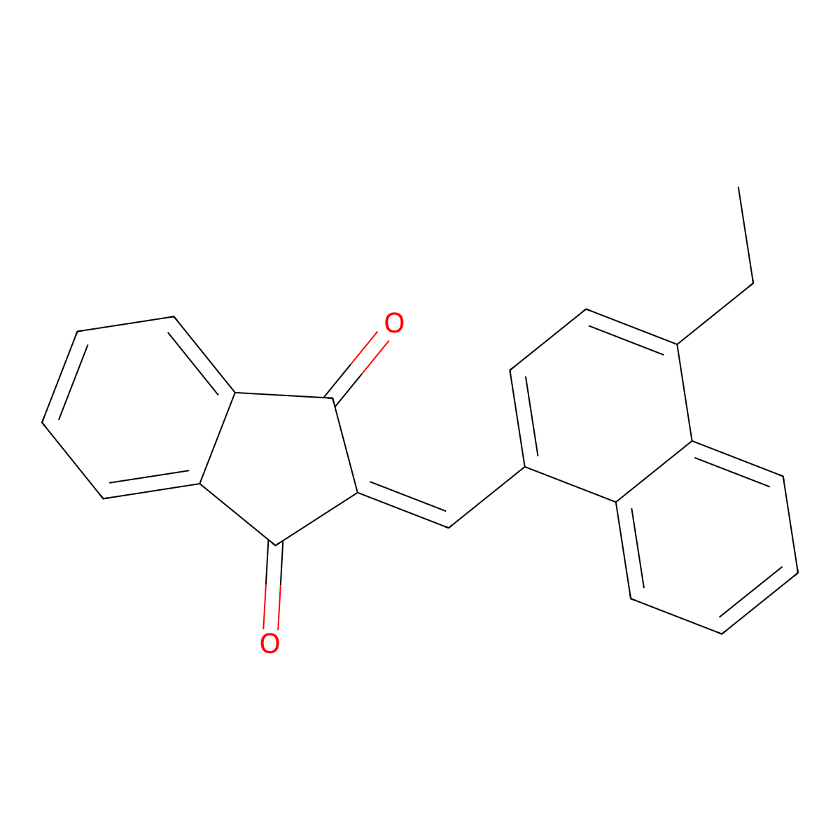 2-(4-Ethyl-naphthalen-1-ylmethylene)-indan-1,3-dione molecular structure, CAS 27533-99-9