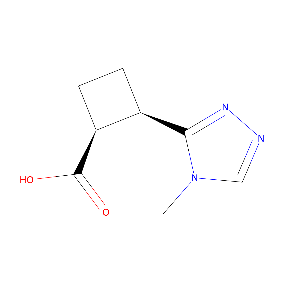 Rac-(1r,2s)-2-(4-methyl-4h-1,2,4-triazol-3-yl)cyclobutane-1-carboxylic acid molecular structure, CAS 2753425-69-1