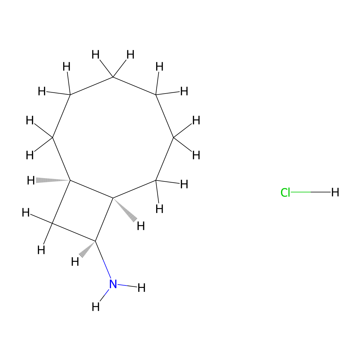 rac-(1R,8R,9S)-bicyclo[6.2.0]decan-9-amine hydrochloride molecular structure, CAS 2753436-24-5