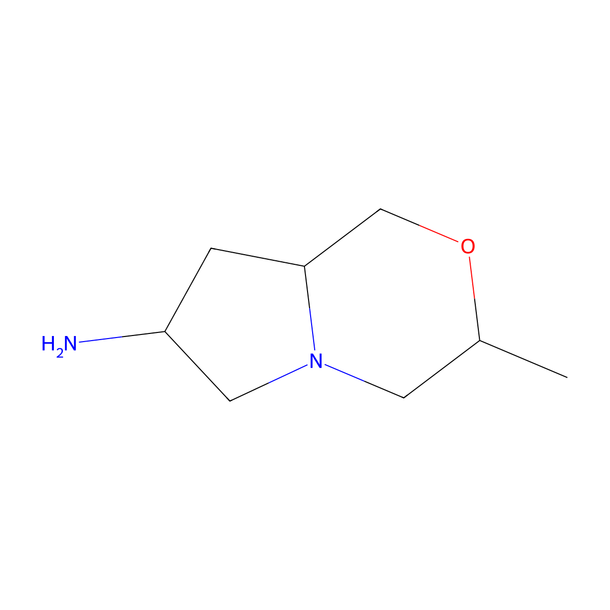 rel-(3R,7R,8aS)-3-methyl-3,4,6,7,8,8a-hexahydro-1H-pyrrolo[2,1-c][1,4]oxazin-7-amine molecular structure, CAS 2753470-34-5
