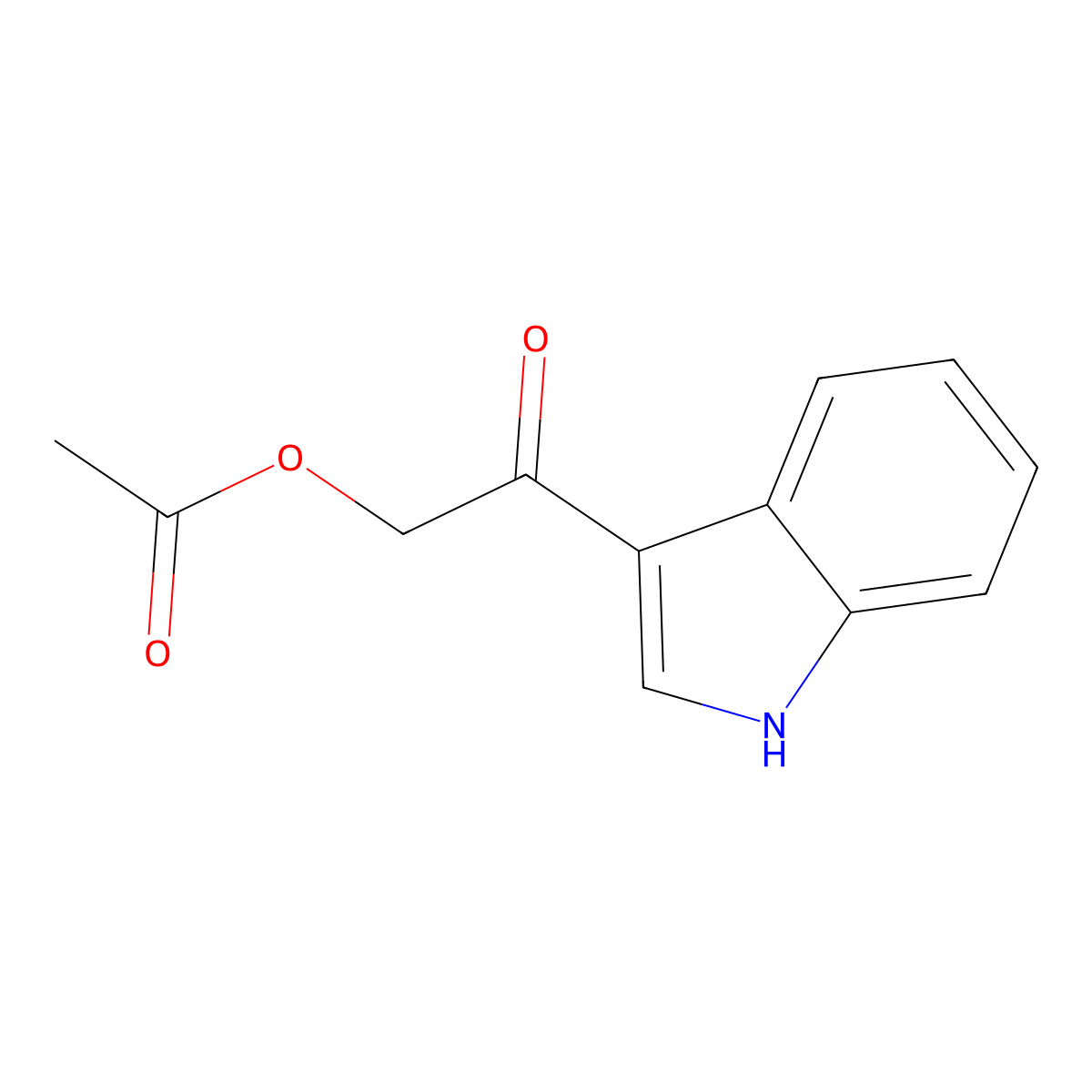 Ethanone, 2-(acetyloxy)-1-(1H-indol-3-yl)- molecular structure, CAS 27536-15-8