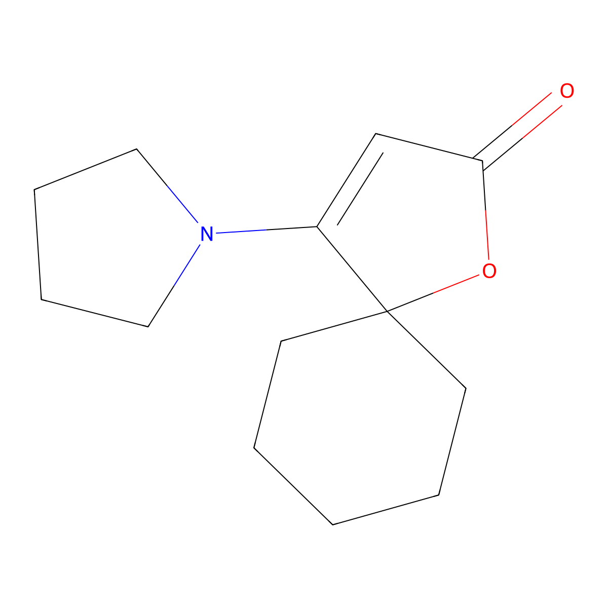 4-(Pyrrolidin-1-yl)-1-oxaspiro[4.5]dec-3-en-2-one molecular structure, CAS 275363-18-3