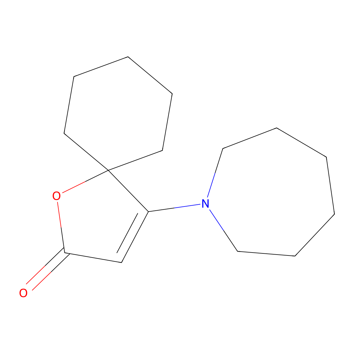 4-(Azepan-1-yl)-1-oxaspiro[4.5]dec-3-en-2-one molecular structure, CAS 275363-22-9