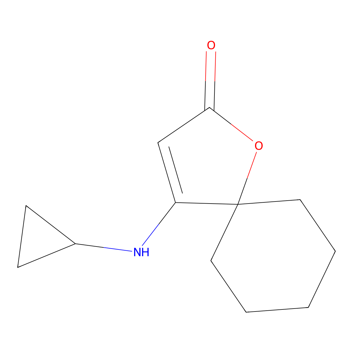 4-(Cyclopropylamino)-1-oxaspiro[4.5]dec-3-en-2-one molecular structure, CAS 275363-28-5