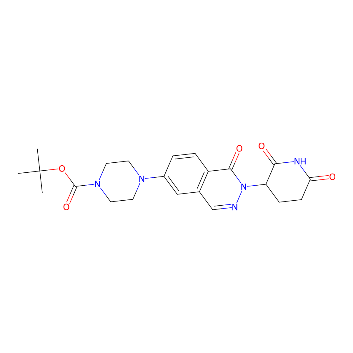 tert-Butyl 4-(2-(2,6-dioxopiperidin-3-yl)-1-oxo-1,2-dihydrophthalazin-6-yl)piperazine-1-carboxylate molecular structure, CAS 2753651-19-1