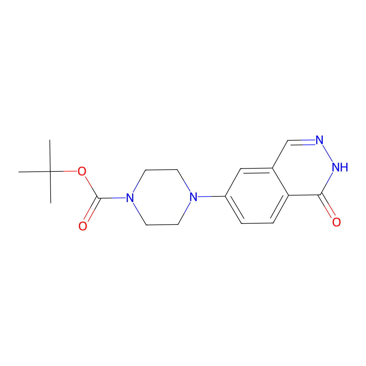 Tert-butyl 4-(1-oxo-1,2-dihydrophthalazin-6-yl)piperazine-1-carboxylate molecular structure, CAS 2753651-88-4
